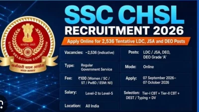 SSC Recruitment 2026: LDC, JSA and DEO Jobs